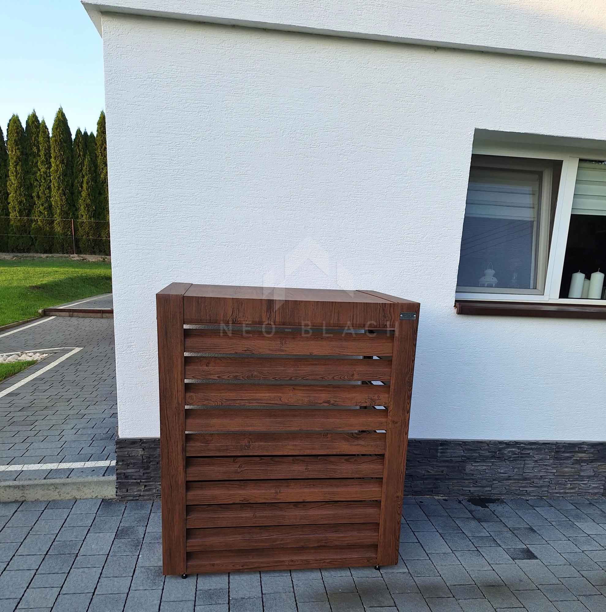 Osłona pompy ciepła 80x40x120 cm ciemny orzech NB273 Mysłowice - zdjęcie 5