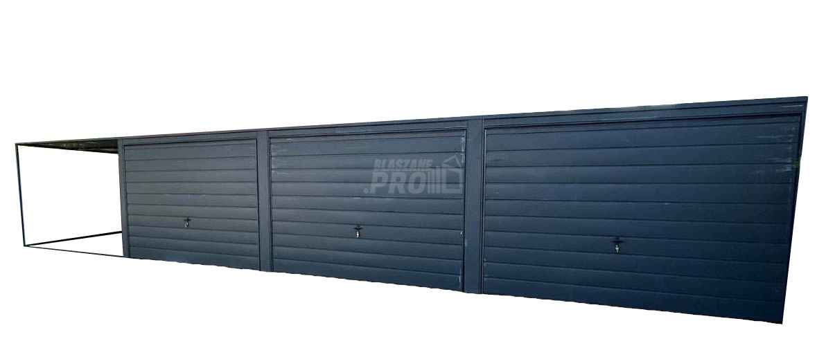 Garaż blaszany 9x5,5 + wiata 3x5,5 3x Brama uchylna spad w tył  GP218 Toruń - zdjęcie 1