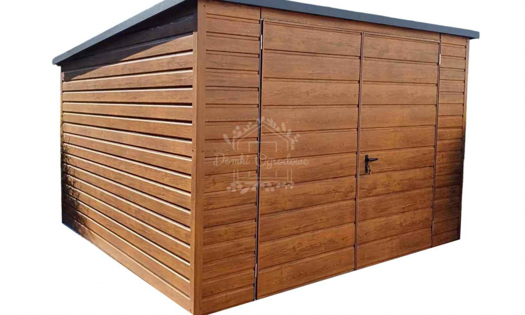 Domek Ogrodowy 3x3m - Brama Drewnopodobny - dach spad w tył ID718 Zamość - zdjęcie 1