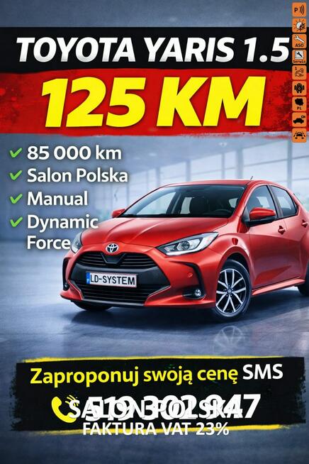 2022 Yaris  Salon Polska 1Właściciel   SUPER STAN Gwarancja ASO PL Białystok - zdjęcie 1