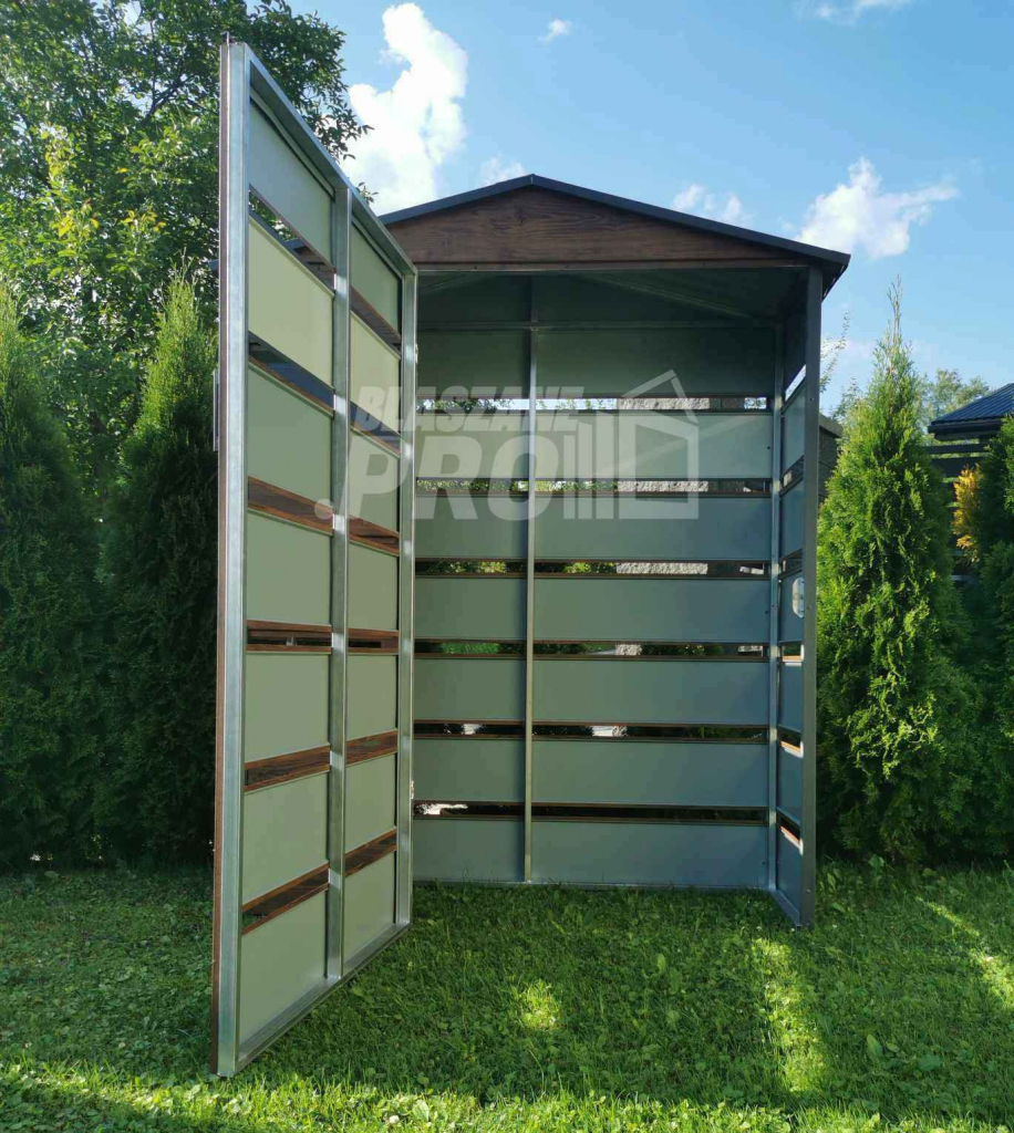 Wiata śmietnikowa dwuspad 1,3x0,5m Schowek ogrodowy GP286 Zgorzelec - zdjęcie 3