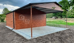 Garaż blaszany 5x6 m wiata 5x3 m brama drzwi 2x okno rynny TKD462 Hajnówka - zdjęcie 4