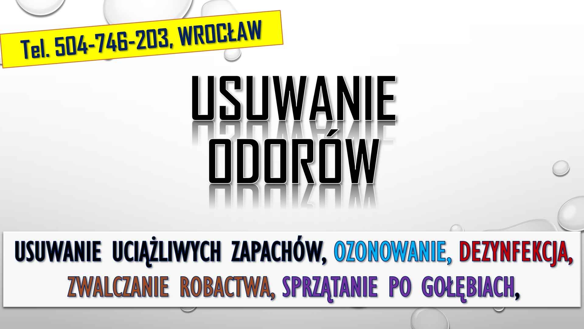 Usuwanie odorów. Cena, t504-746-203, Wrocław, dezodoryzacja mieszkania Psie Pole - zdjęcie 1