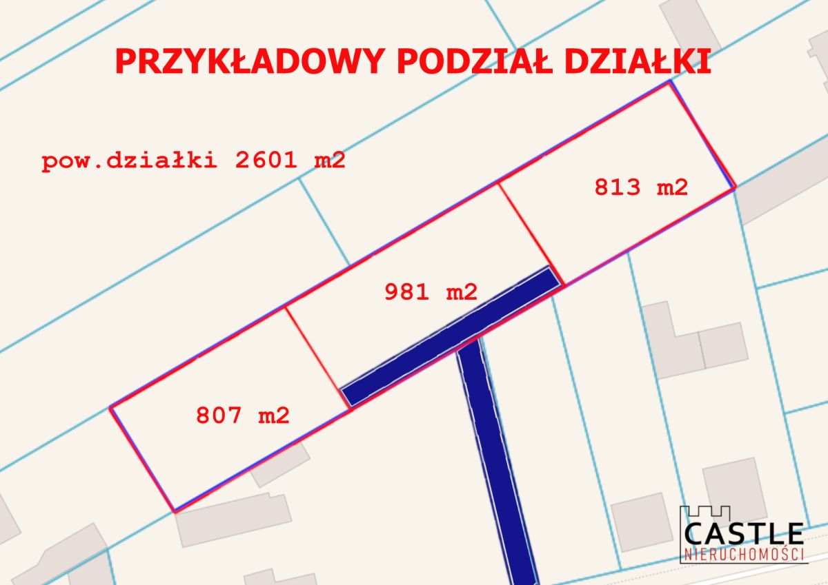 Działka z możliwością podziału na3 działki Kórnik - zdjęcie 1
