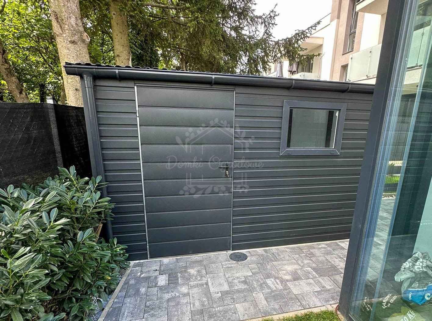 Schowek  domek ogrodowy 3,5x1,2m antracyt  spad w przód - rynna ID1049 Radom - zdjęcie 2