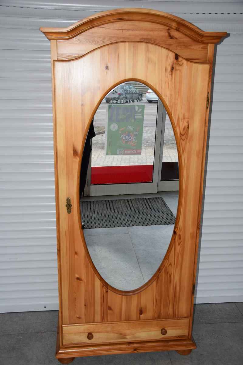 szafa z lustrem z drewna sosnowego - jak nowa Olsztyn - zdjęcie 1