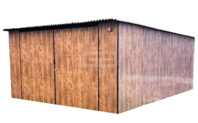 Garaż blaszany 4x6 Brama dwuskrzydłowa Drewnopodobny Dach GB168 Zamość - zdjęcie 1