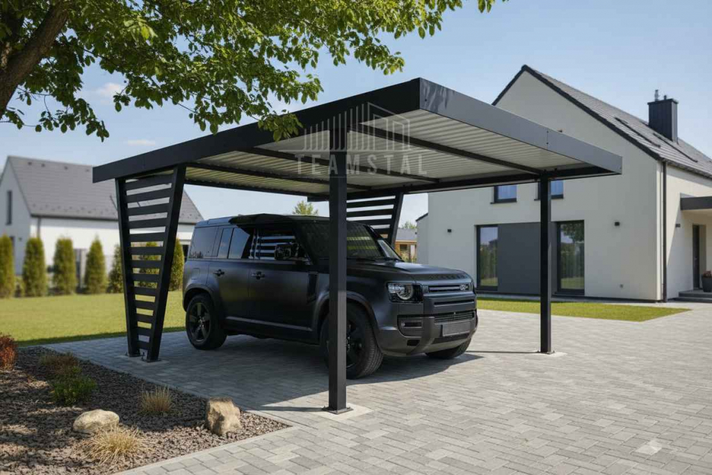 Carport V PREMIUM 4,3x5m Wypełnienie panelami Wiata TS1252 Gorzów Wielkopolski - zdjęcie 3