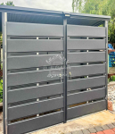 Wiata śmietnikowa 2x1m 2x drzwi - zabudowana panelami Antracyt  GP585 Bydgoszcz - zdjęcie 2