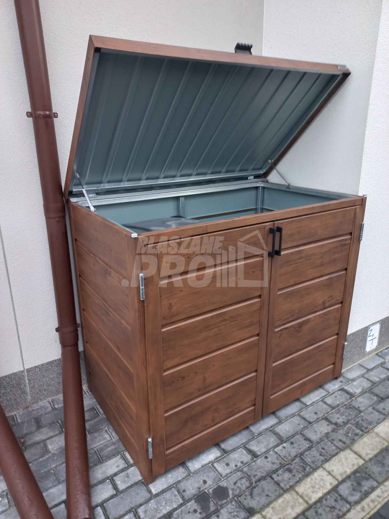 Zabudowa koszy na śmieci wiata śmietnikowa 140x80x120 cm 2x240L GP335 Nowy Sącz - zdjęcie 5