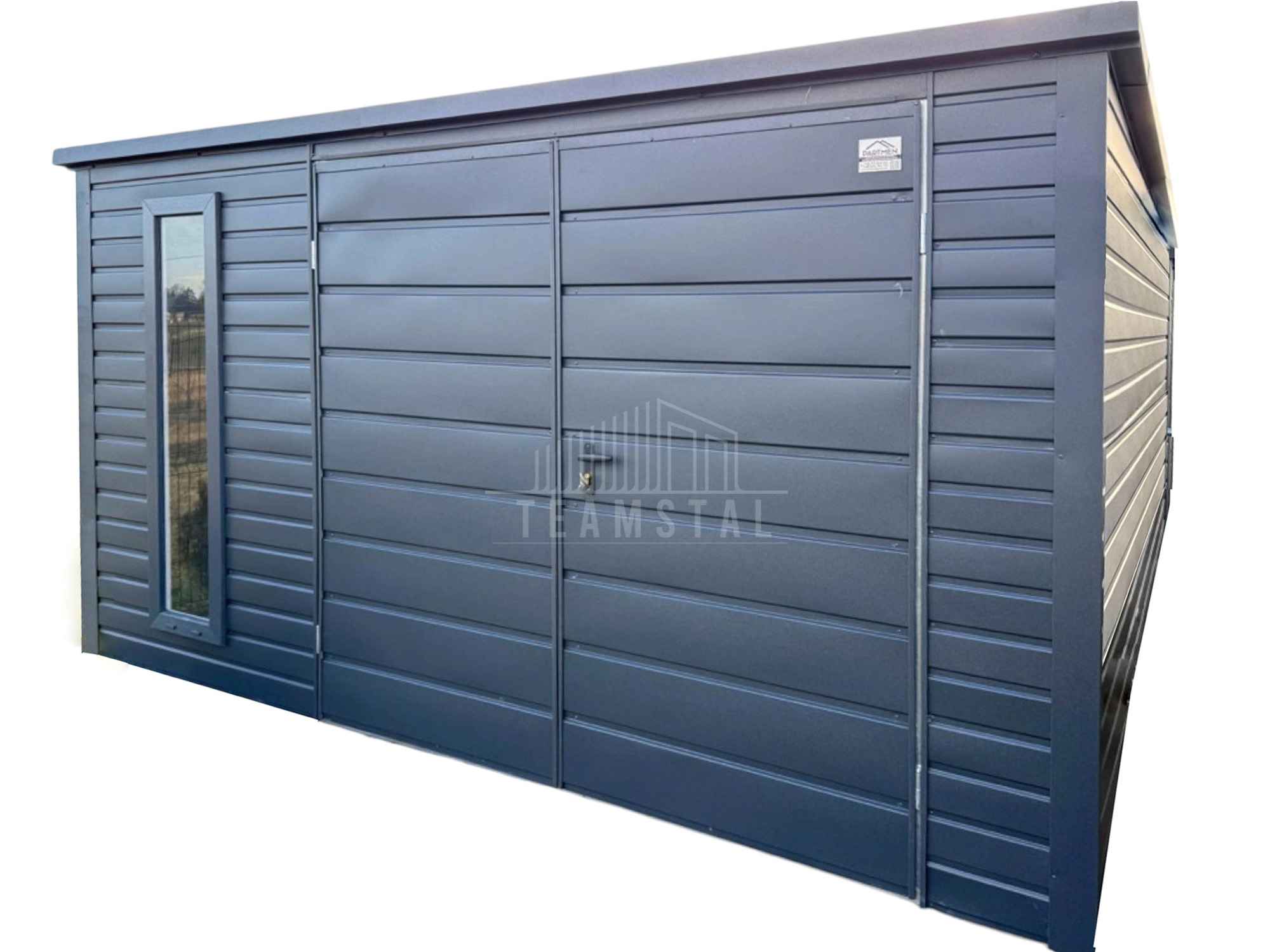 Schowek domek ogrodowy 3,5x4m + wiata 0,5m brama okno rynny TS1155 Oświęcim - zdjęcie 1