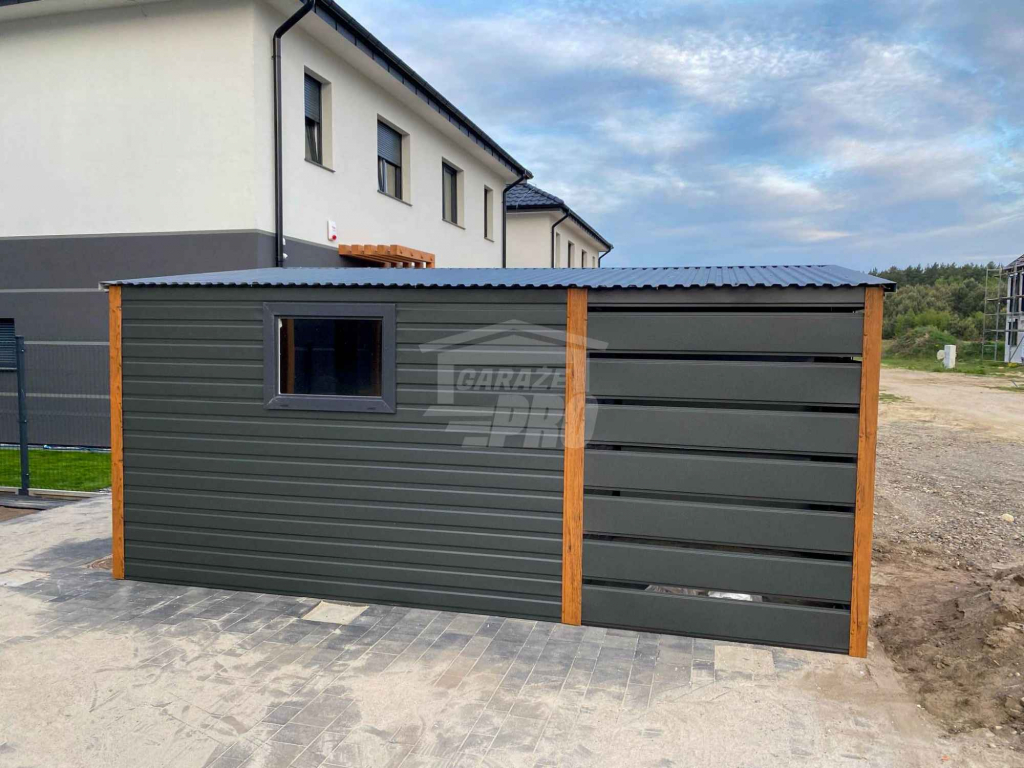 Schowek - Domek Ogrodowy 3x2m + wiata 2m  2x Drzwi  okno dach GP554 Chodzież - zdjęcie 3