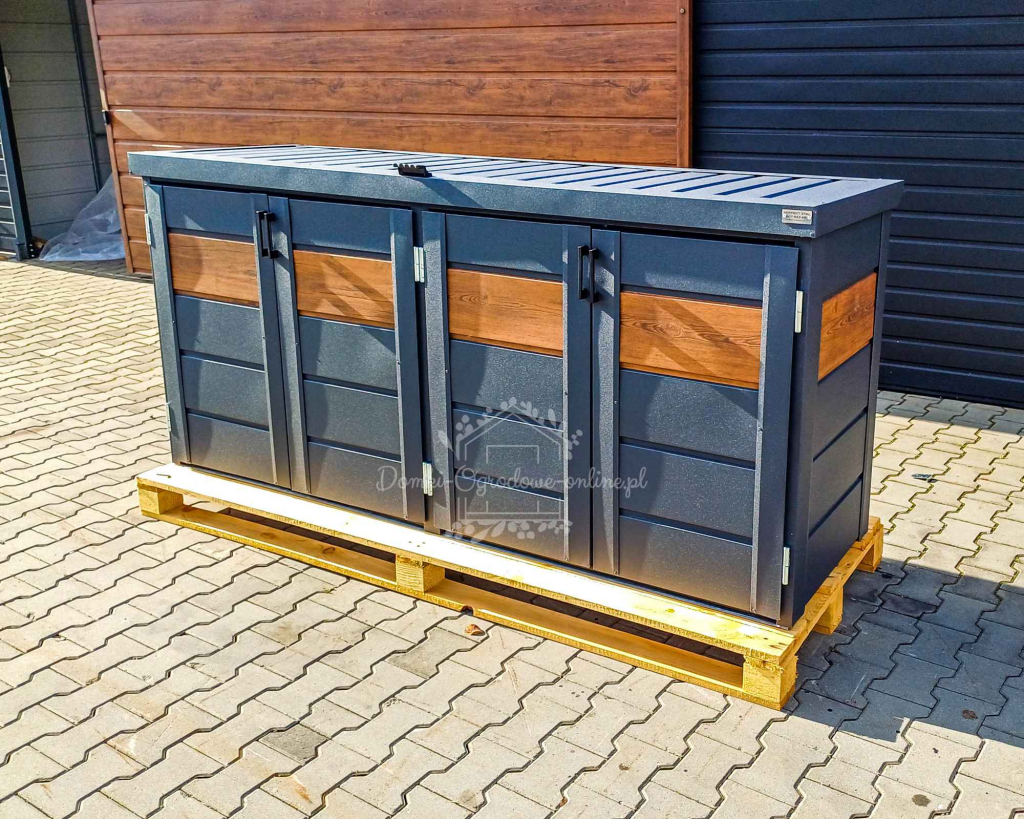 Zabudowa koszy na śmieci wiata śmietnikowa 235x65x110 cm 4x120L  ID872 Nowa Huta - zdjęcie 6