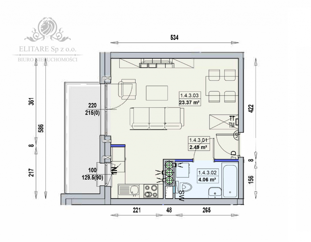 Mieszkanie 29,92m2 ,1 pok. w Centrum Wrocławia/Stare Miasto Wrocław - zdjęcie 5