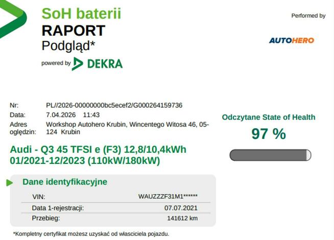 Audi Q3 PHEV automat full LED skóra virtual cocpit navi grzane fotele Warszawa - zdjęcie 5