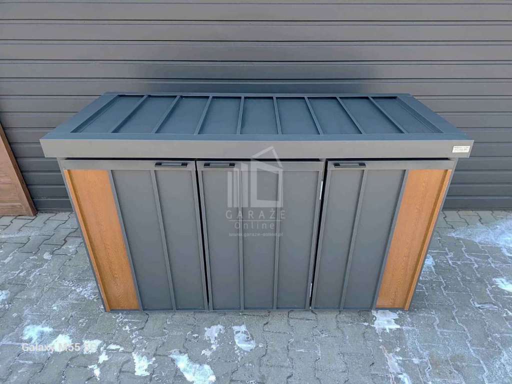 Zabudowa koszy na śmieci wiata śmietnikowa 177x65x110 cm 3x120L ID1151 Rzeszów - zdjęcie 2