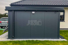 Garaż płyta warstwowa 4x4  Antracyt  Dach spad w prawo GP368 Zakopane - zdjęcie 3