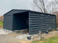 Garaż blaszany 3x6m wiata Brama drzwi dwuspad blachodachówka PLG173 Żary - zdjęcie 4