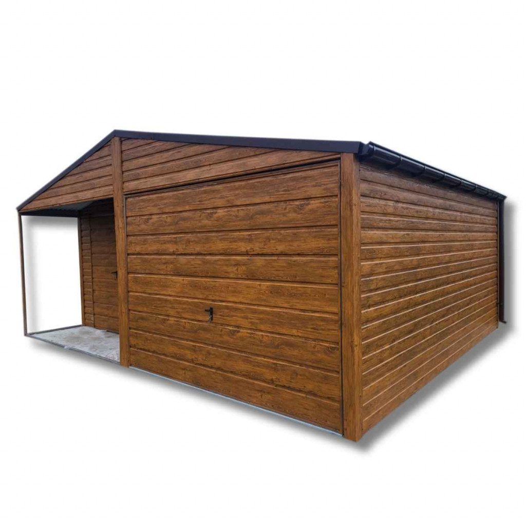Garaż Blaszany 6x5 Dwuspadowy Drewnopodobny PREMIUM Darmowy Montaż Bełchatów - zdjęcie 2