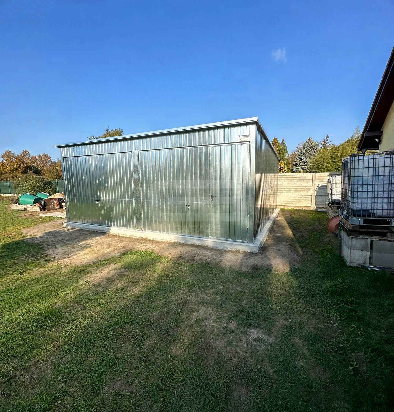 Garaż blaszany 6x6m - 2x brama uchylna 2x okno drzwi ocynk dach GB181 Kołobrzeg - zdjęcie 6