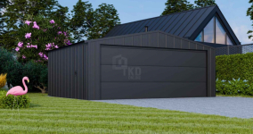 Garaż blaszany 6x4 brama segmentowa drzwi blacha na rąbek dach TKD378 Nowy Sącz - zdjęcie 3