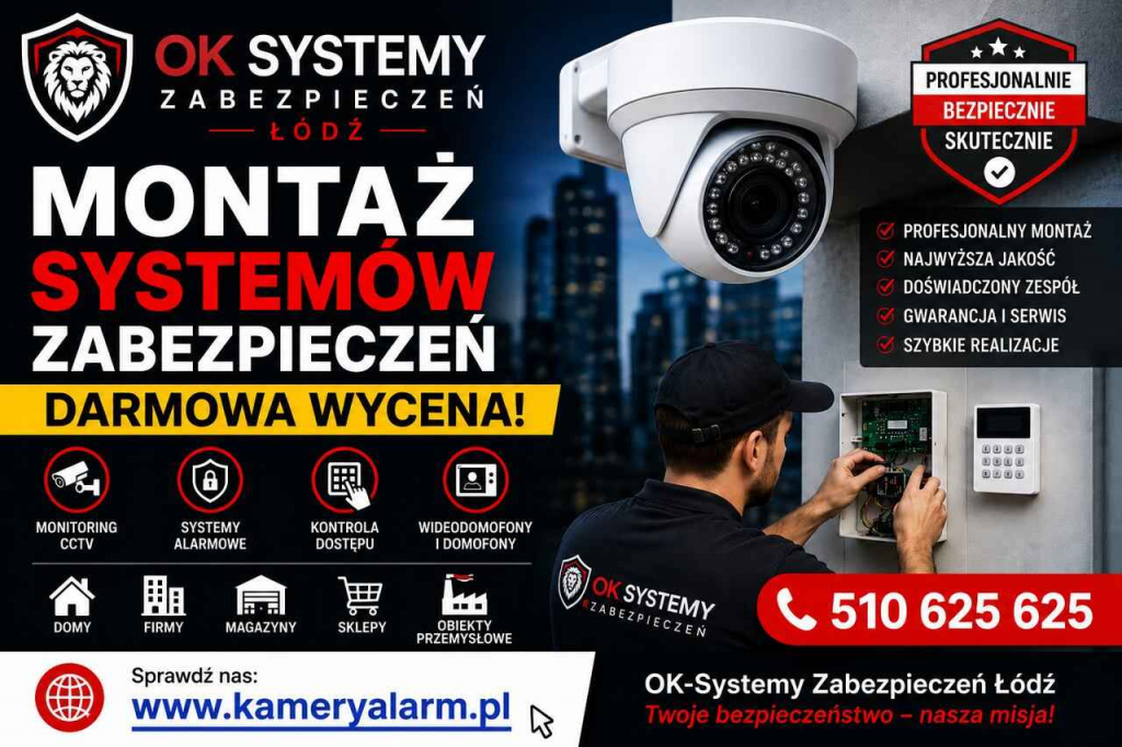 Montaż Systemów Zabezpieczeń Łódź i okolice – Darmowa Wycena Widzew - zdjęcie 1