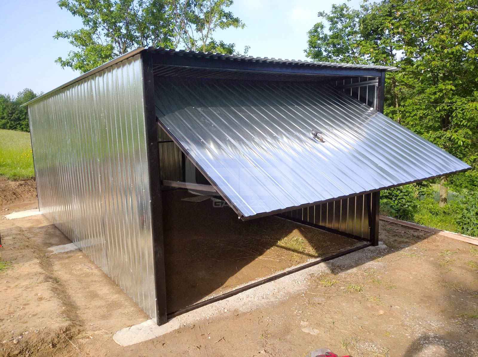 Garaż blaszany 3x5 Brama - ocynk - spad w tył GB139 Jastrzębie-Zdrój - zdjęcie 3