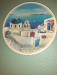 Talerz dekoracyjny, ozdobny Grecka wyspa Santorini Rybnik - zdjęcie 1