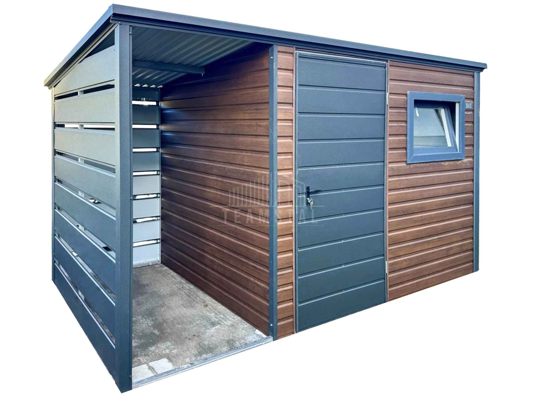 Schowek - domek ogrodowy 2,5x2m - wiata 1m drzwi okno  dach  TS1181 Sopot - zdjęcie 1