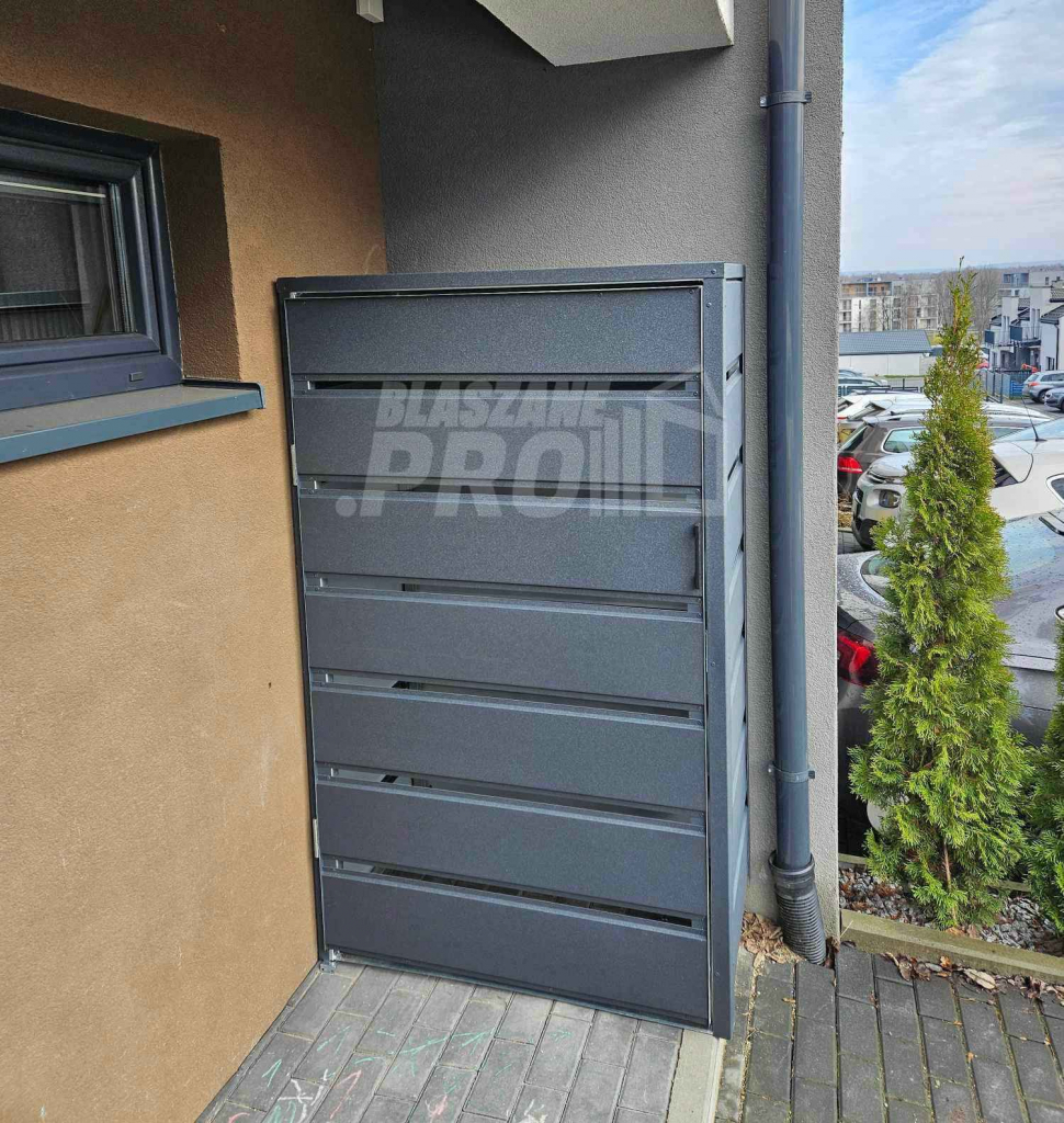 Wiata śmietnikowa dach prosty 1x0,5m Antracyt GP354 Bydgoszcz - zdjęcie 3