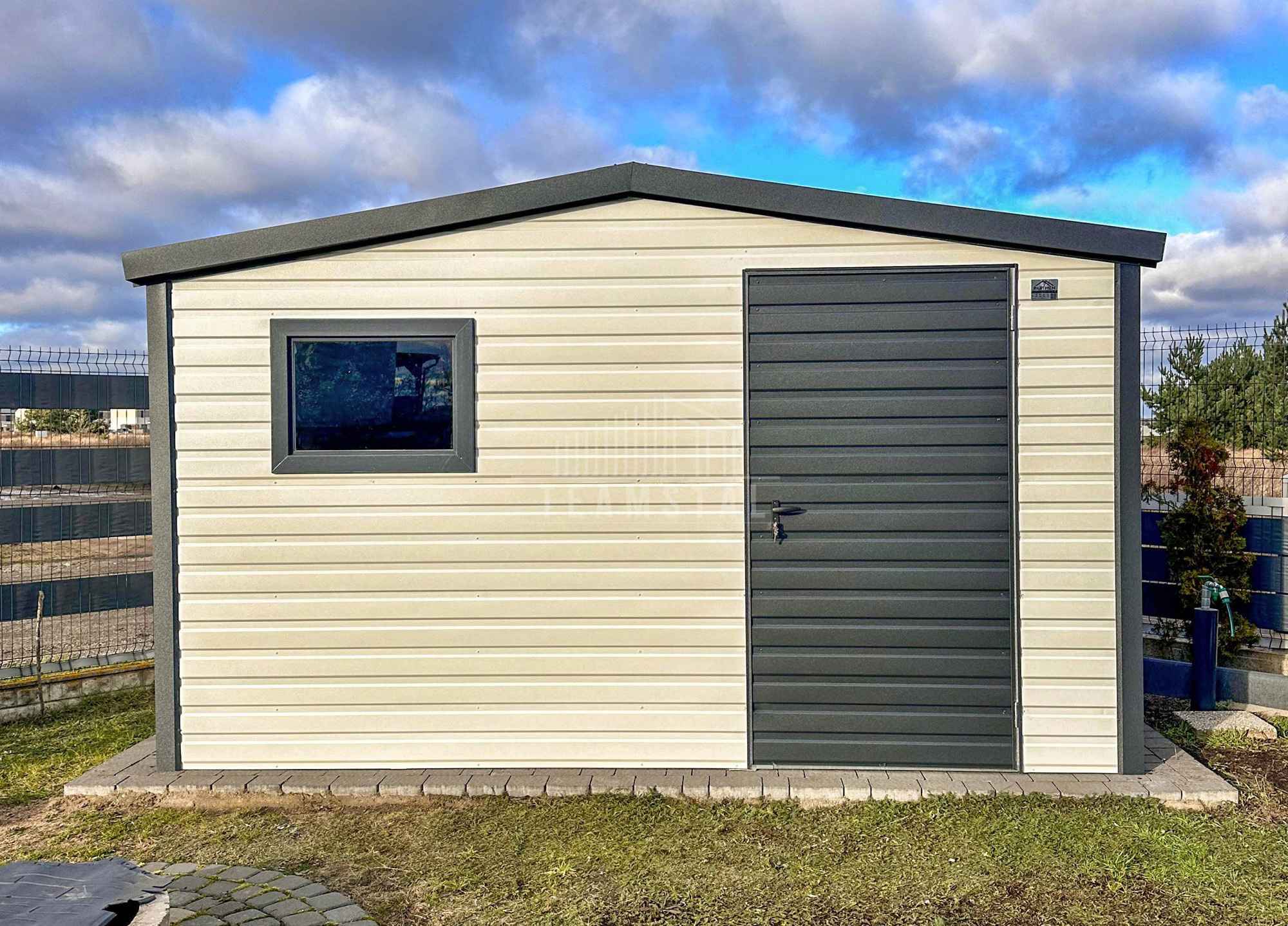 Schowek domek ogrodowy 4x2m drzwi okno dach TS1232 Turek - zdjęcie 3