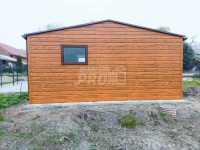 Garaż blaszany 6x6m  drewnopodobny rynny - dach dwuspadowy GP447 Toruń - zdjęcie 5