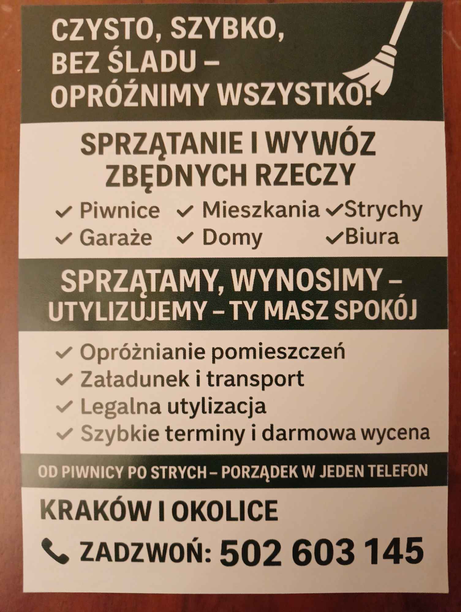 Sprzątanie i wywóz zbędnych rzeczy Podgórze - zdjęcie 1