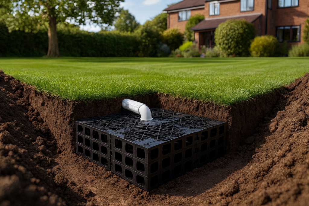 Powierzchniowy drenaż rozsączający – skrzynka SPEED drain 60x60x5 Nowe Miasto - zdjęcie 8