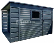 Schowek Domek Ogrodowy 3x2 + wiata 0,5m Drzwi okno dach ST104