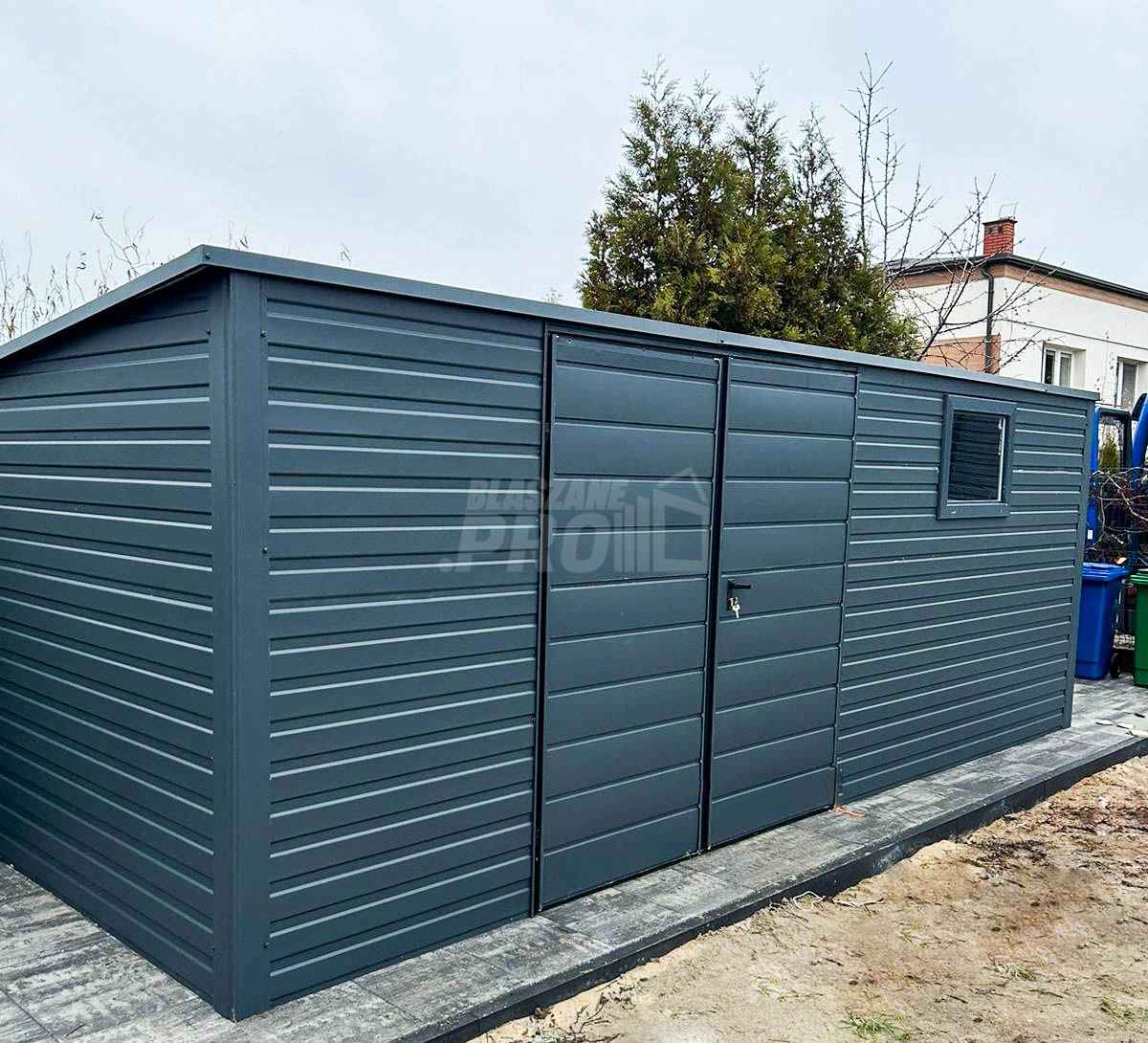 Domek Ogrodowy Garaż 6x3 Brama Dwuskrzydłowa dach Spad w tył GP256 Kłodzko - zdjęcie 2