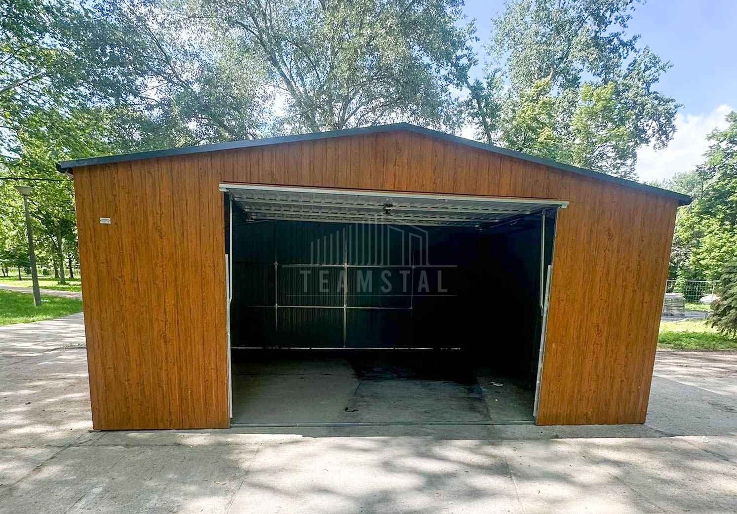 Garaż blaszany 6x6m - brama uchylna rynny dach TS1119 Gniezno - zdjęcie 5