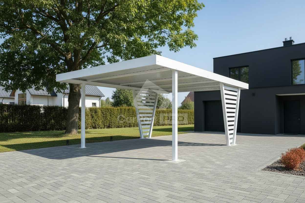 Carport V PREMIUM 4,8x5m Wypełnienie panelami Wiata samochodowa CP160 Żary - zdjęcie 3