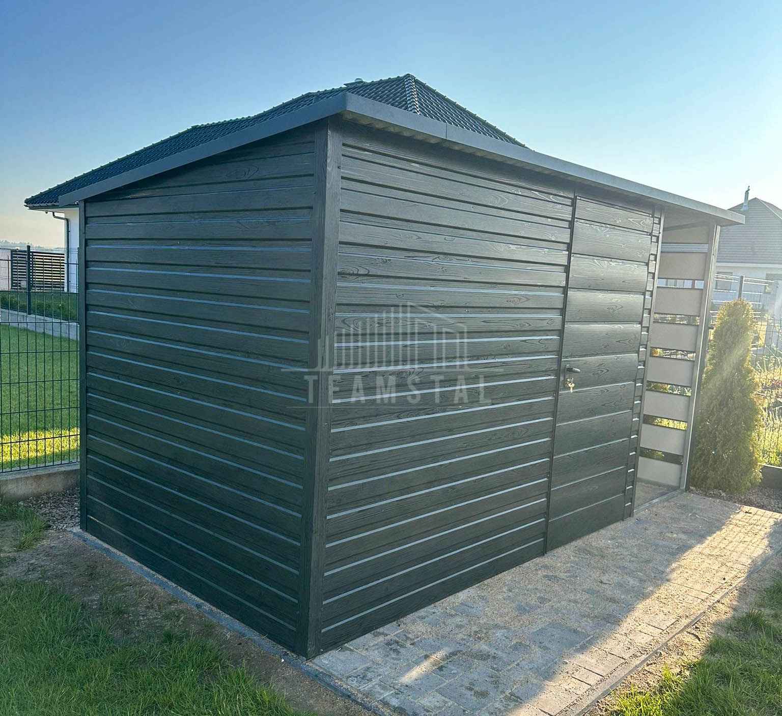 Schowek - domek ogrodowy 3x2m wiata 1m drzwi drewnopodobny dach TS1132 Elbląg - zdjęcie 3