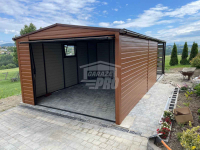 Garaż blaszany 3,5x4,5 + wiata 3,5x2m Brama okno Dach rynny GP572 Gdynia - zdjęcie 6