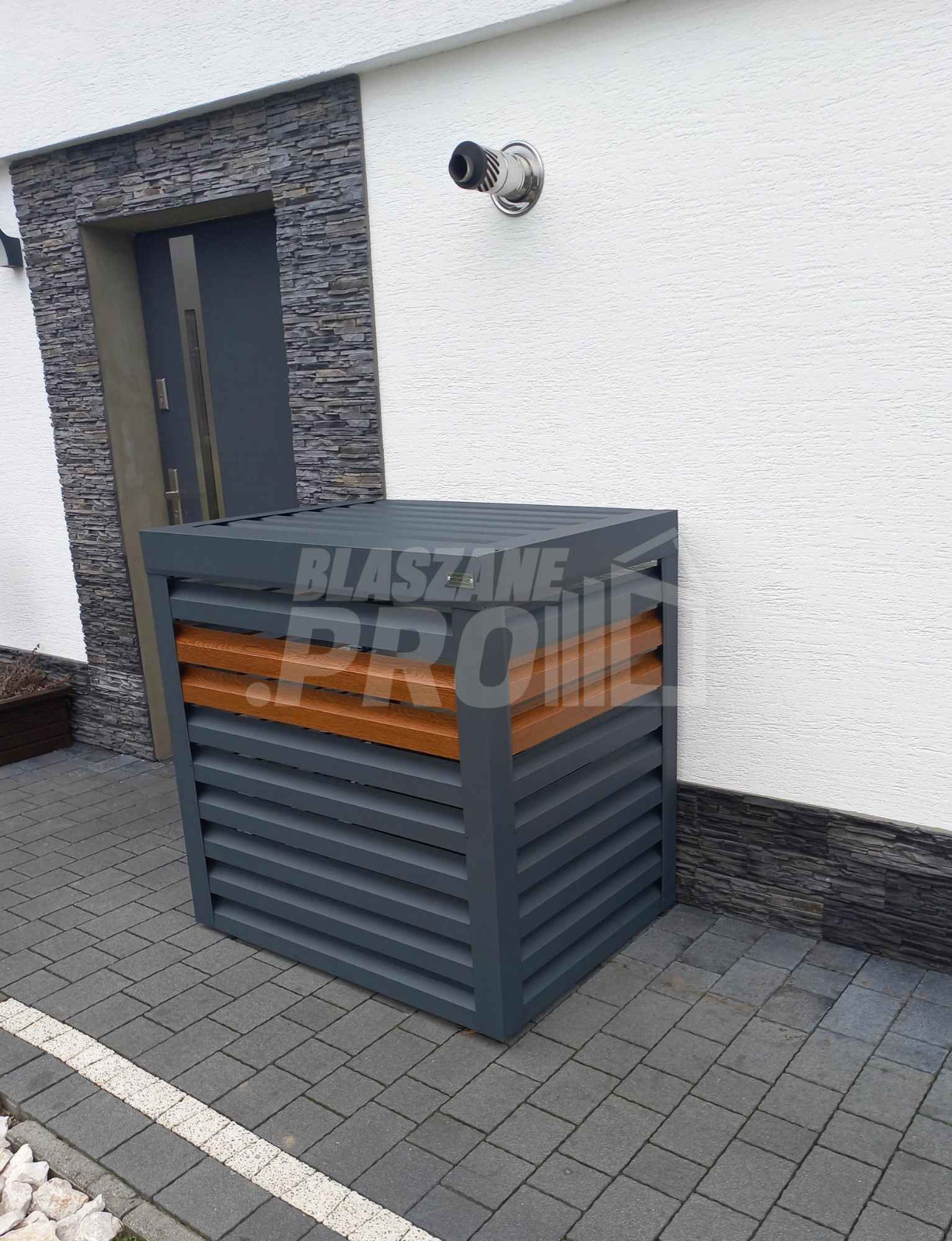 Osłona klimatyzatora - pompy ciepła 80x50x120 cm antracyt GP457 Nowogród - zdjęcie 5