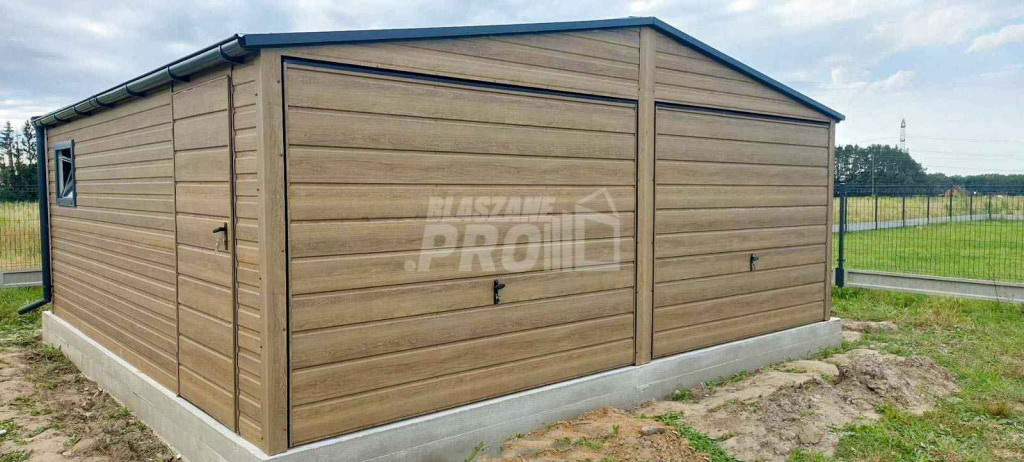 Garaż blaszany 6x5,8m  brama uchylna winchester  rynny  dwuspad GP454 Niepołomice - zdjęcie 3