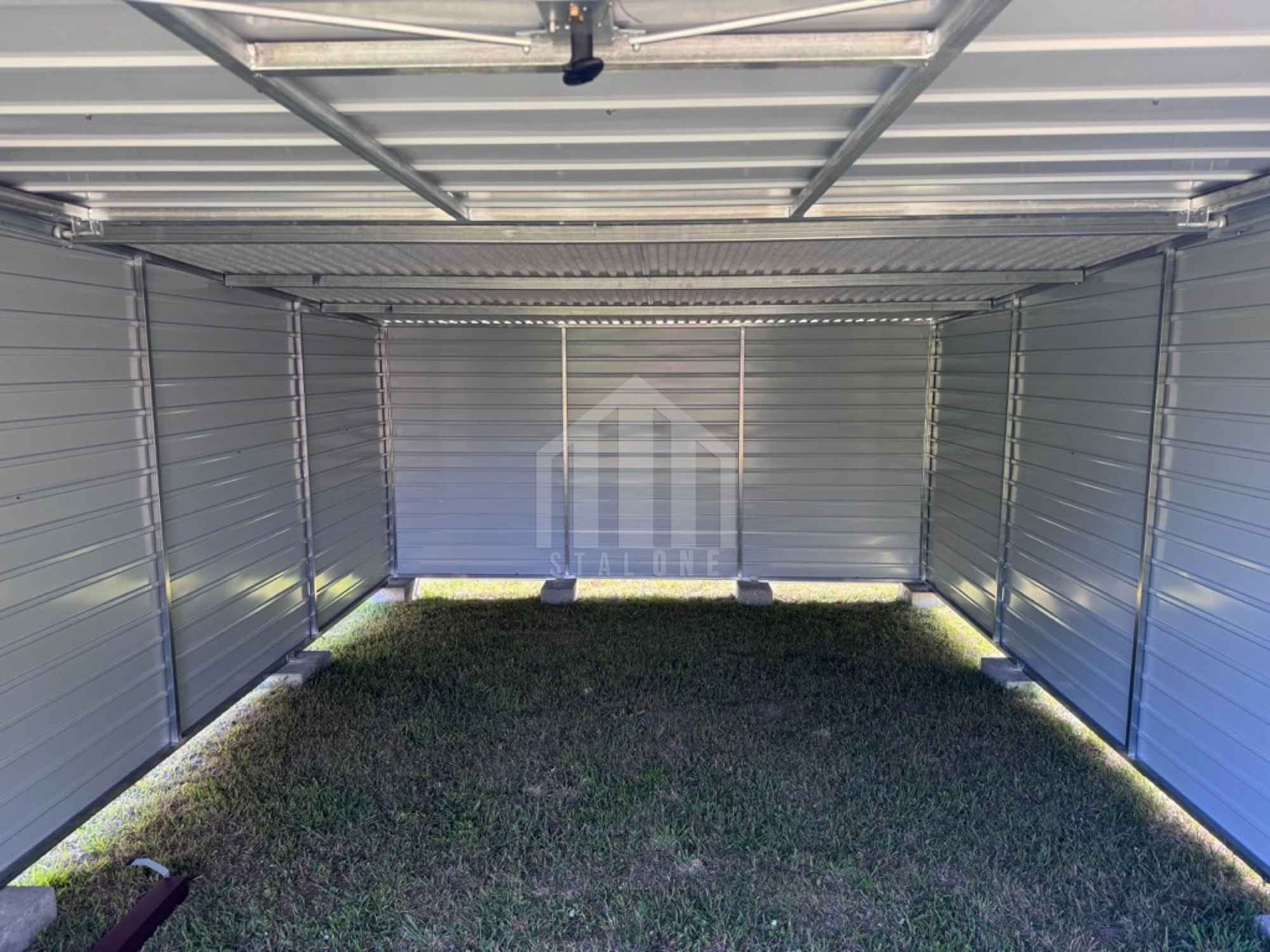 Garaż blaszany 4x5m - brama uchylna - ciemny brąz SO118 Rybnik - zdjęcie 4