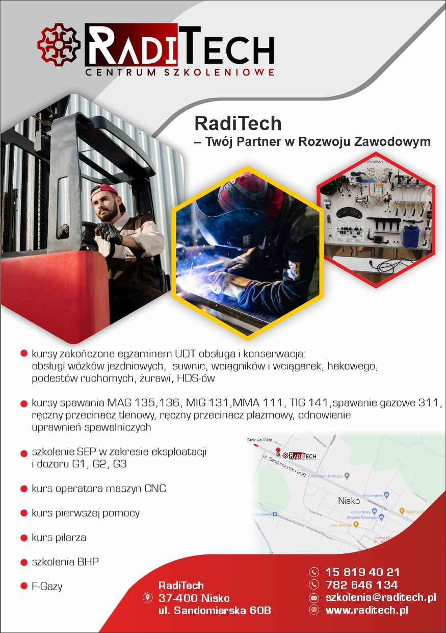 KURSY I SZKOLENIA ZAWODOWE Z UPRAWNIENIAMI STALOWA WOLA, NISKO Stalowa Wola - zdjęcie 1