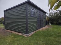 SCHOWEK DOMEK OGRODOWY 6x4m brama + 2x okno – Zielony MAT + Grafit Toruń - zdjęcie 4