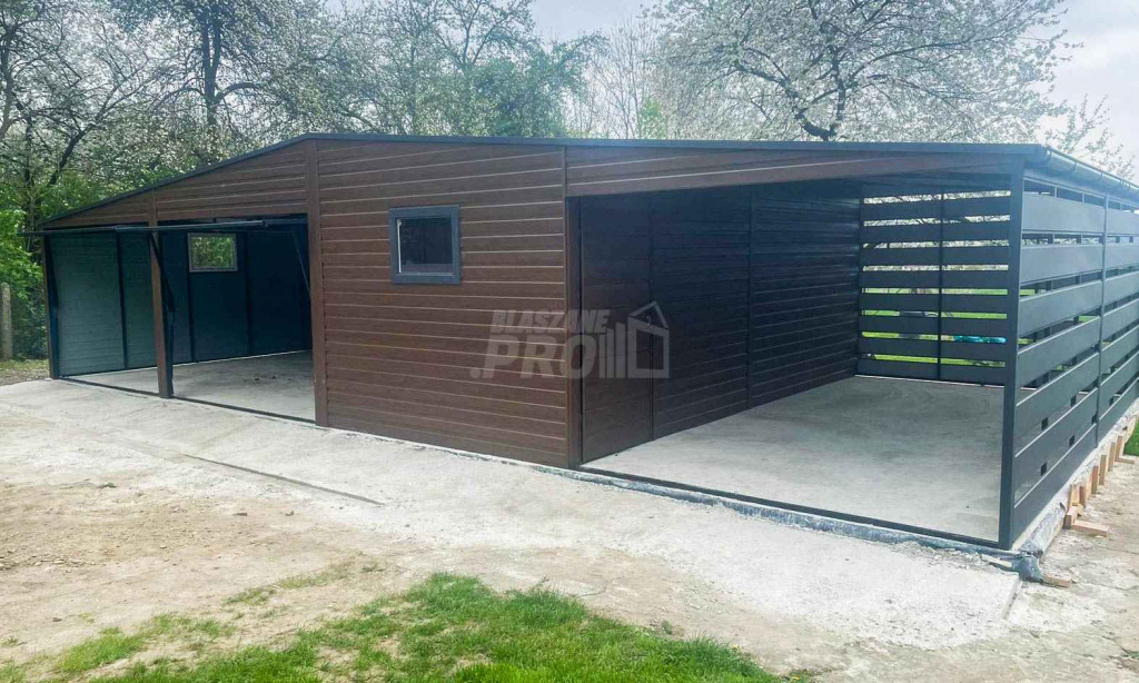 Garaż Blaszany 10x6m + wiata 4x6m 2x - 2x Okno - Drzwi - Rynny GP363 Bydgoszcz - zdjęcie 11