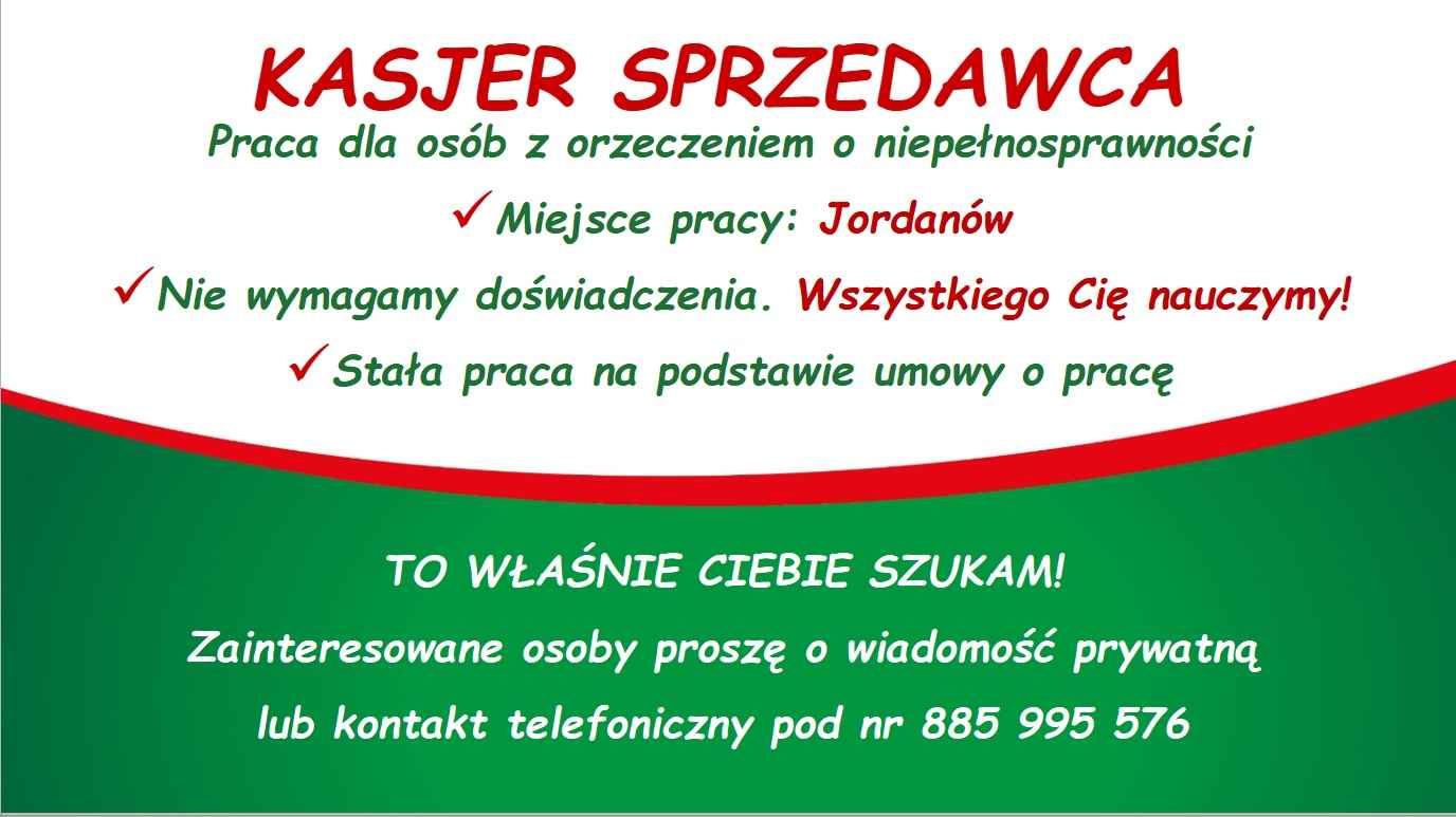 Kasjer Sprzedawca z Orzeczeniem  w markecie Dino Polska S.A. Jordanów Jordanów Śląski - zdjęcie 1