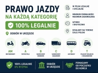 Prawo jazdy. Legalne prawo jazdy.  Każda kategoria