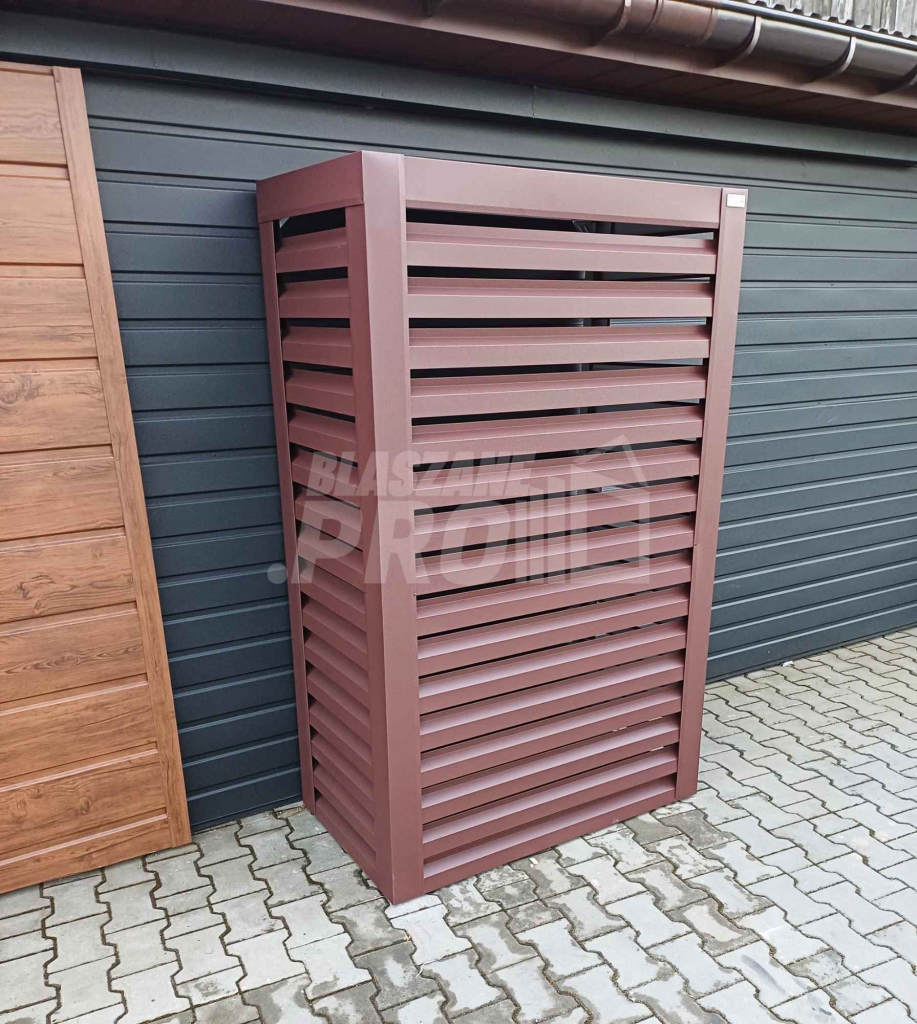 Osłona pompy ciepła 80x40x190 cm ciemny brąz GP318 Sopot - zdjęcie 6