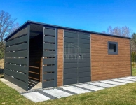 Schowek - domek ogrodowy 5,5x3 + wiata 1m - brama okno dach TS1294 Suwałki - zdjęcie 3